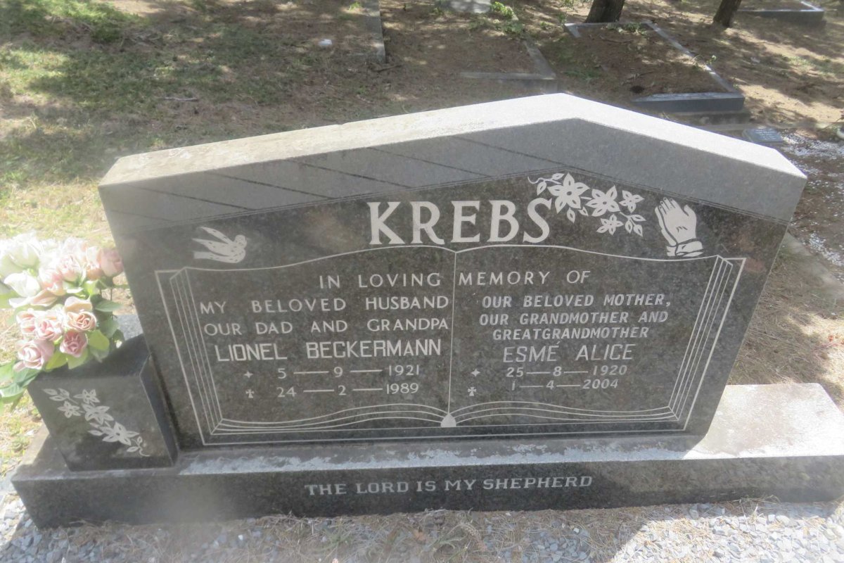 KREBS Lionel Beckermann 1921-1989 &amp; Esme Alice 1920-2004