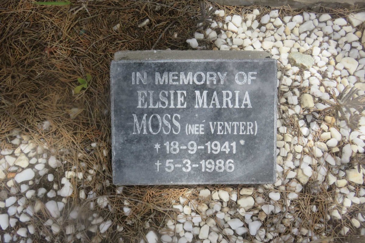 MOSS Elsie Maria nee VENTER 1941-1986