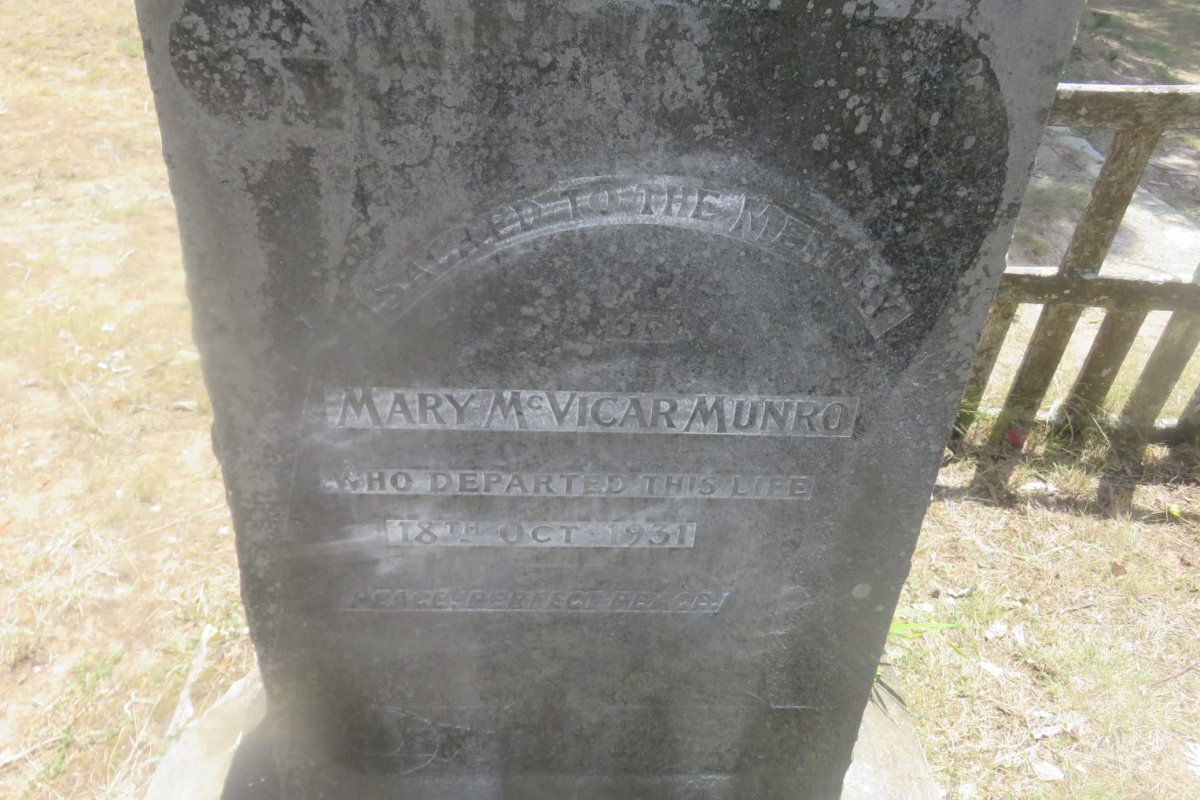 MUNRO Mary McVicar -1931
