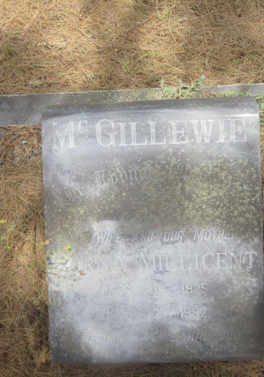 MCGILLEWIE Lorna Millicent 1925-1992