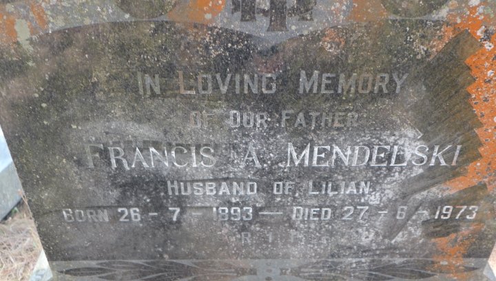 MENDELSKI Francis A. 1893-1973