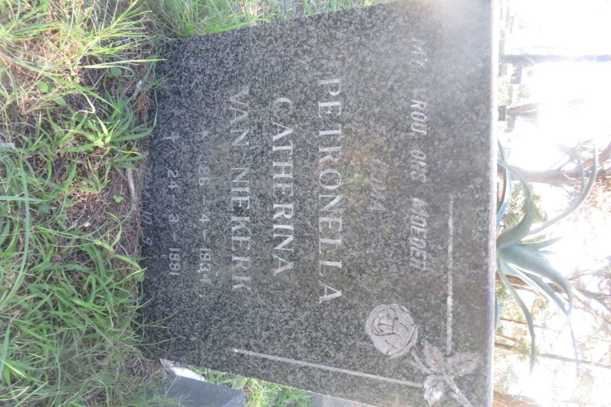 NIEKERK Petronella Catherina, van 1934-1991