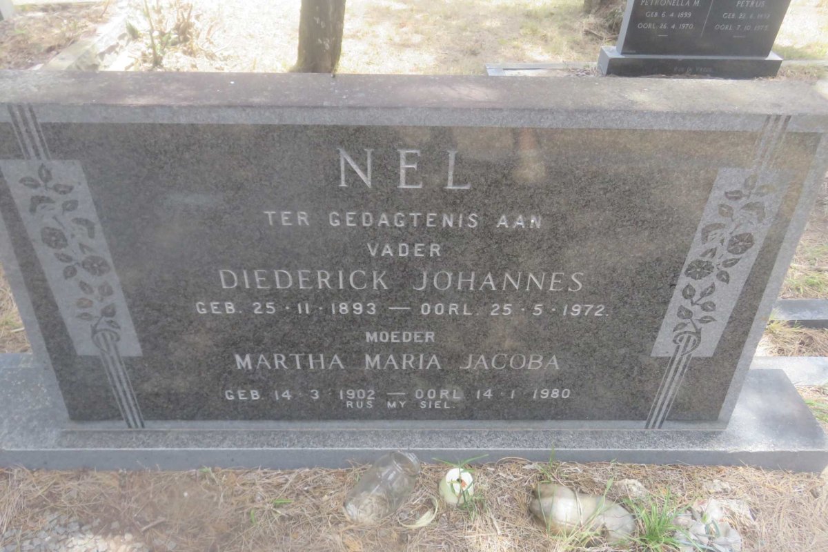 NEL Diederick Johannes 1893-1972 &amp; Martha Maria Jacoba 1902-1980