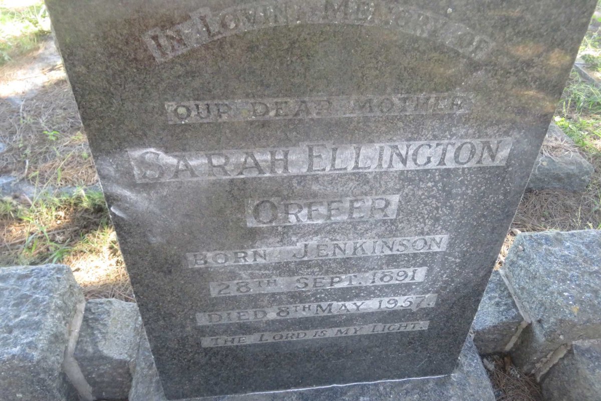 ORFFER Sarah Ellington nee JENKINSON 1891-1957