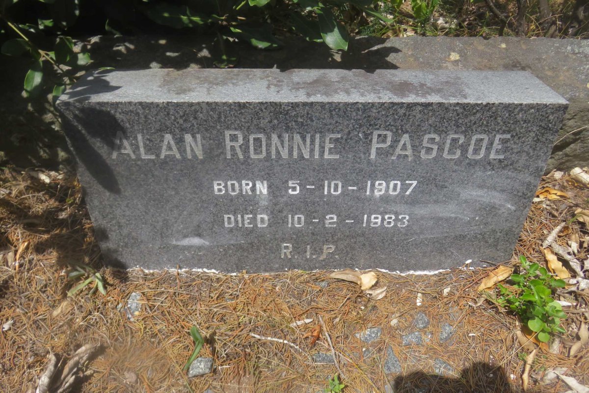 PASCOE Alan Ronnie 1907-1983