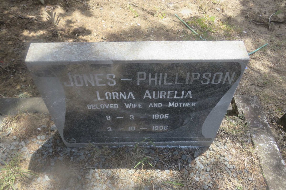 PHILLIPSON Lorna Aurelia, JONES 1905-1996