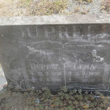 PREEZ Duppie, du 1931-1991 &amp; Lena 1936-