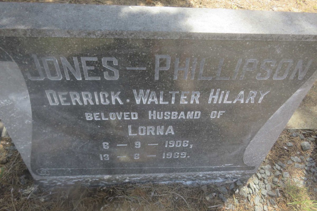 PHILLIPSON Derrick Walter Hilary, JONES 1906-1969
