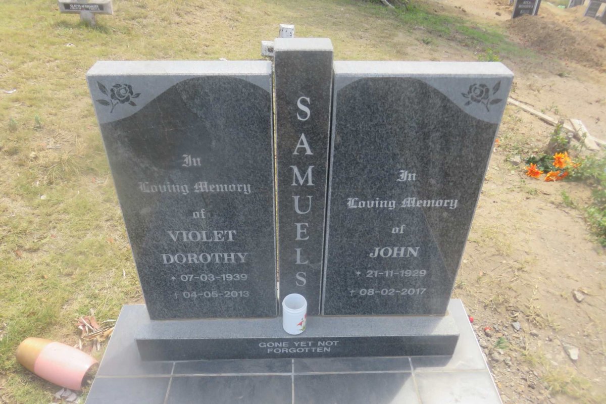 SAMUELS John 1929-2017 &amp; Violet Dorothy 1939-2013