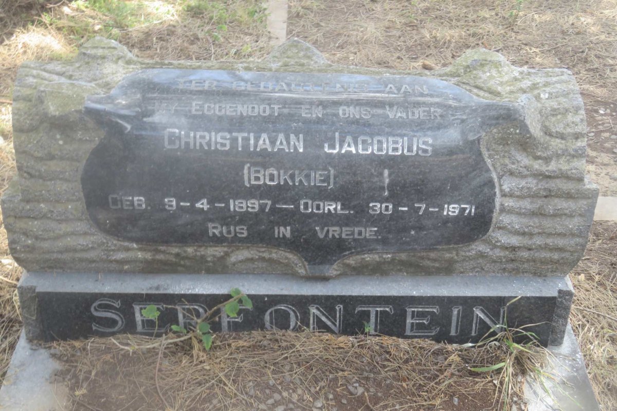 SERFONTEIN Christiaan Jacobus 1897-1971