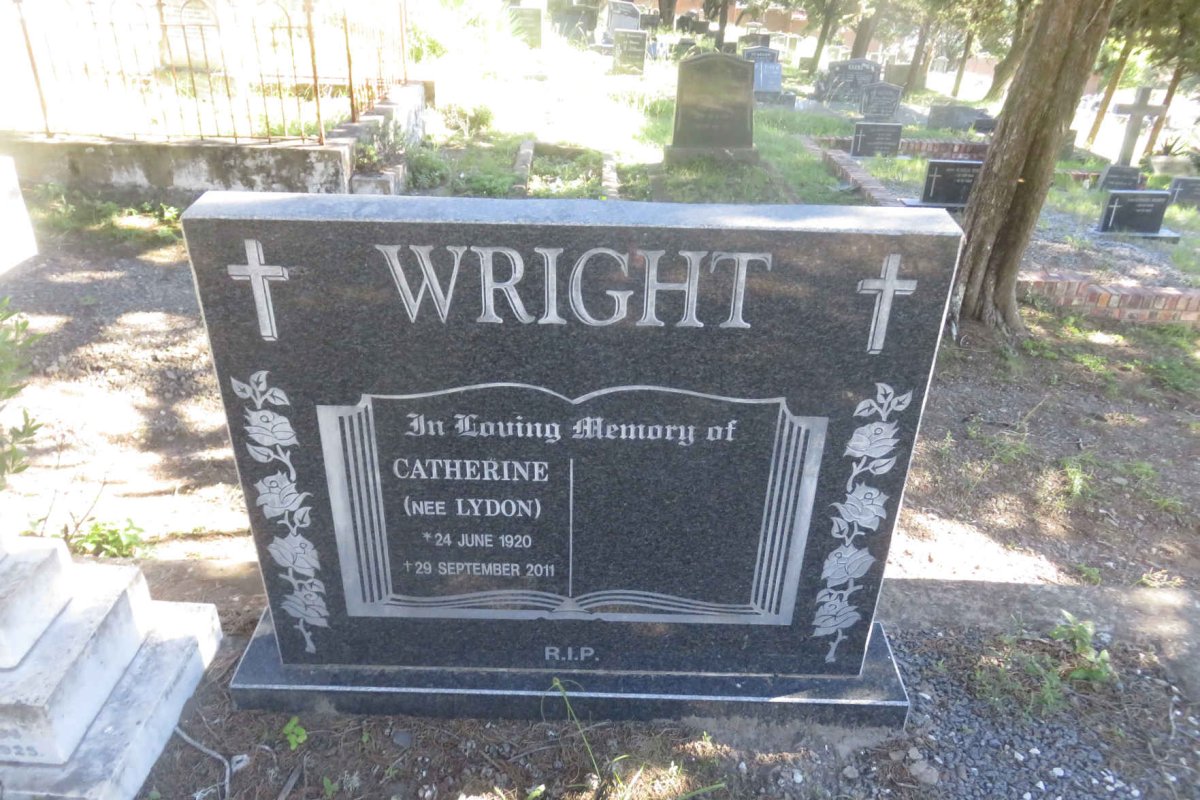 WRIGHT Catherine nee LYDON 1920-2011