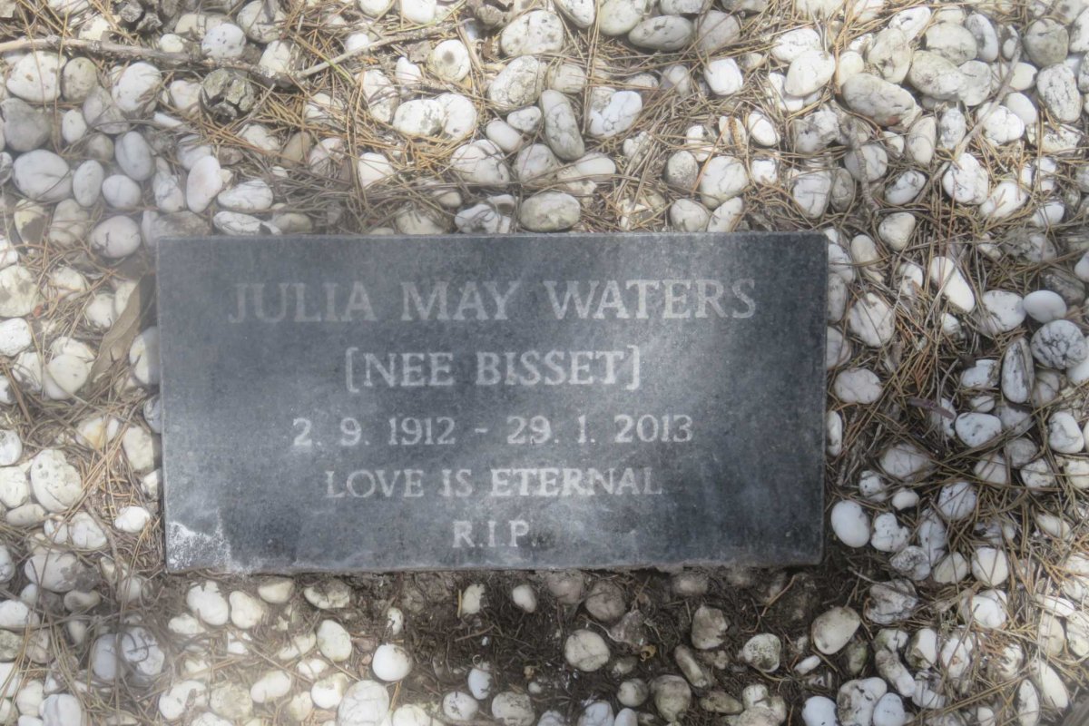 WATERS Julia May nee BISSET 1912-2013