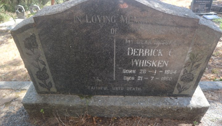 WHISKEN Derrick C. 1884-1960