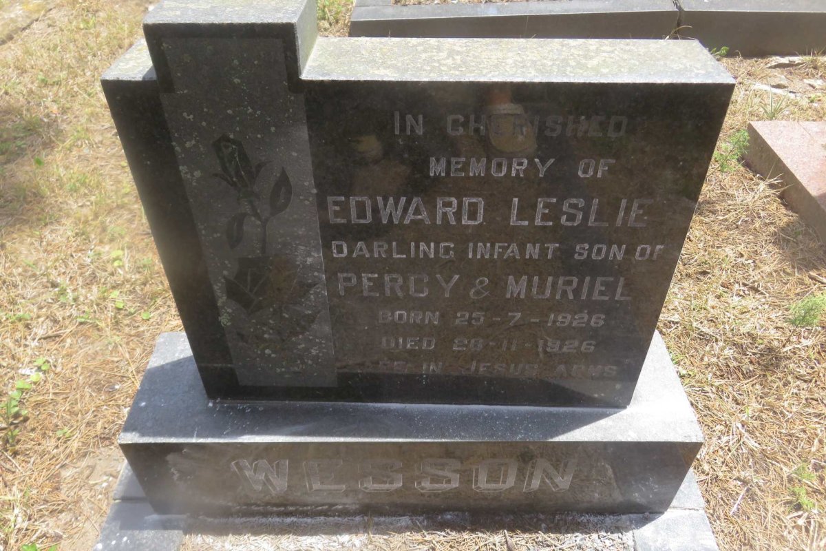 WESSON Edward Leslie 1926-1926