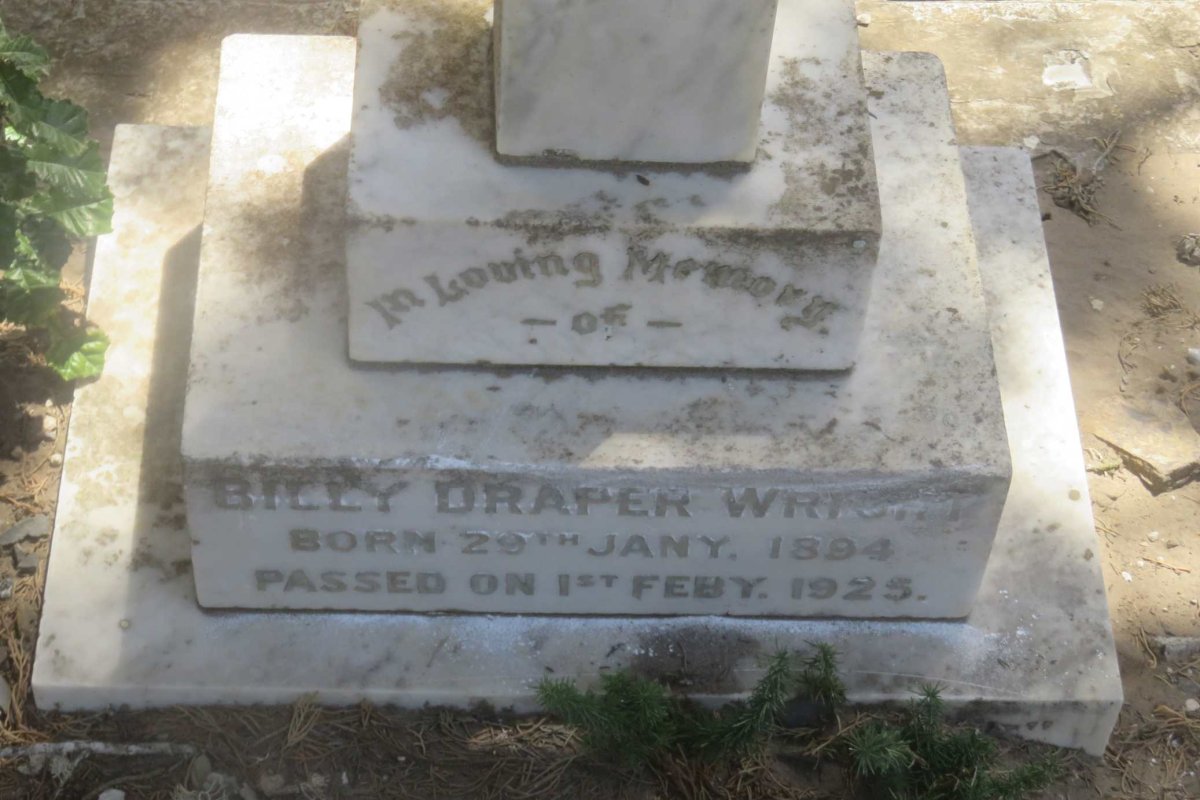 WRIGHT Billy Draper 1894-1925
