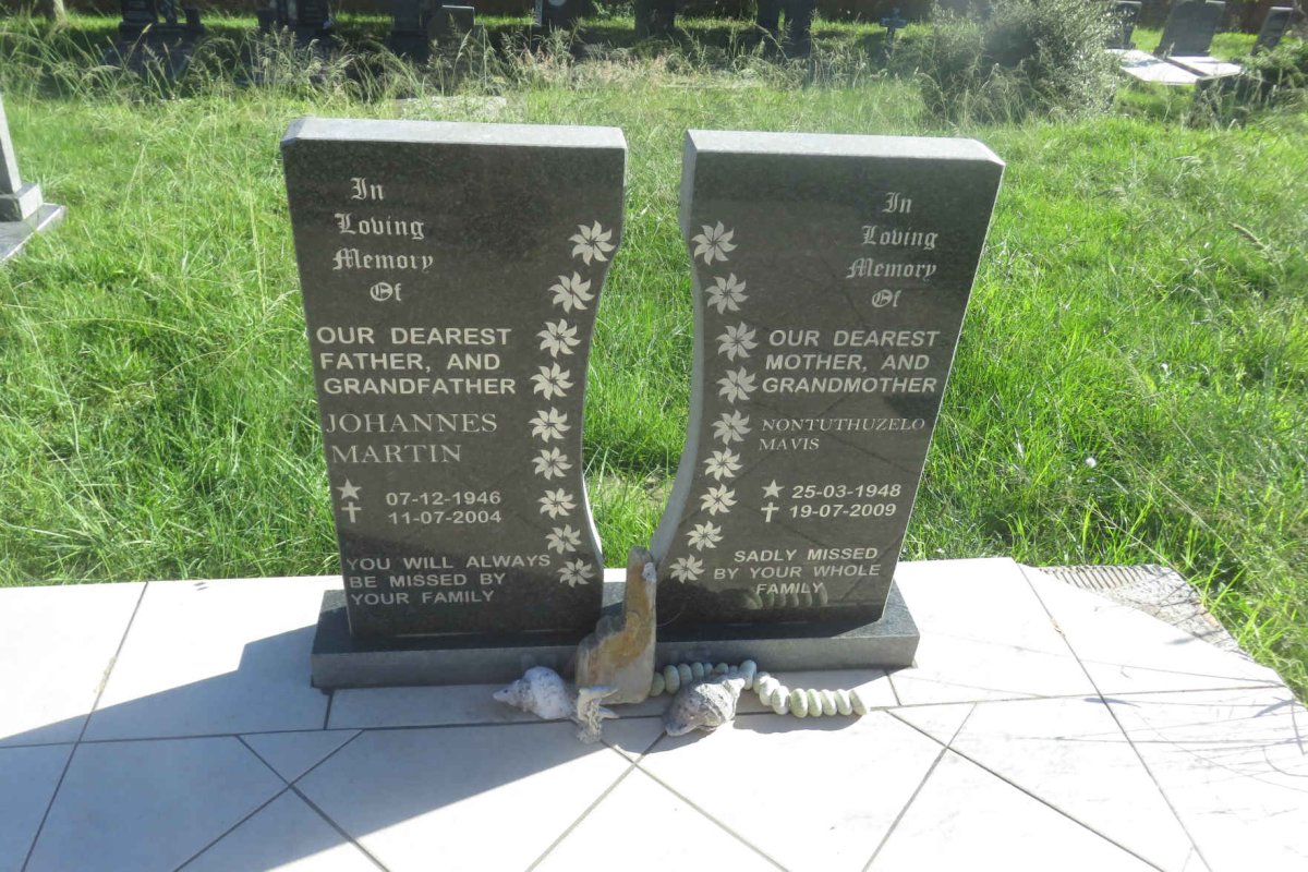 ? Johannes Martin 1946-2004 &amp; Nontuthuzelo Mavis 1948-2009