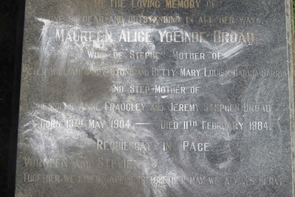 BROAD Maureen Alice Yolinde 1904-1984