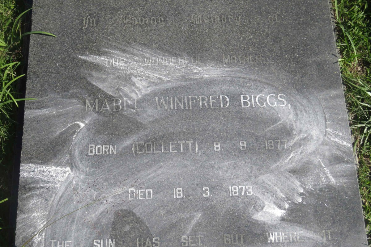 BIGGS Mabel Winifred nee COLLETT 1877-1973