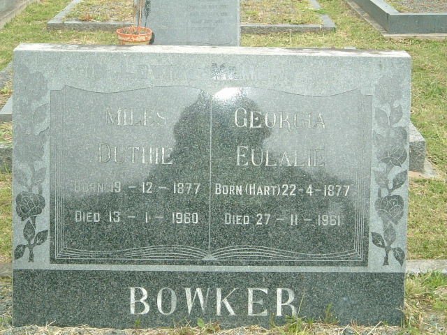 BOWKER Miles Duthie 1877-1960 &amp; Georgia Eulalie HART 1877-1961