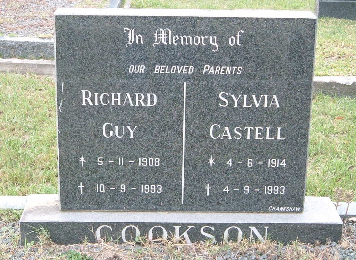 COOKSON Richard Guy 1908-1993 &amp; Sylvia Castell 1914-1993