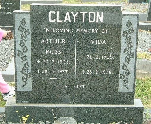 CLAYTON Arthur Ross 1903-1977 &amp; Vida 1905-1976