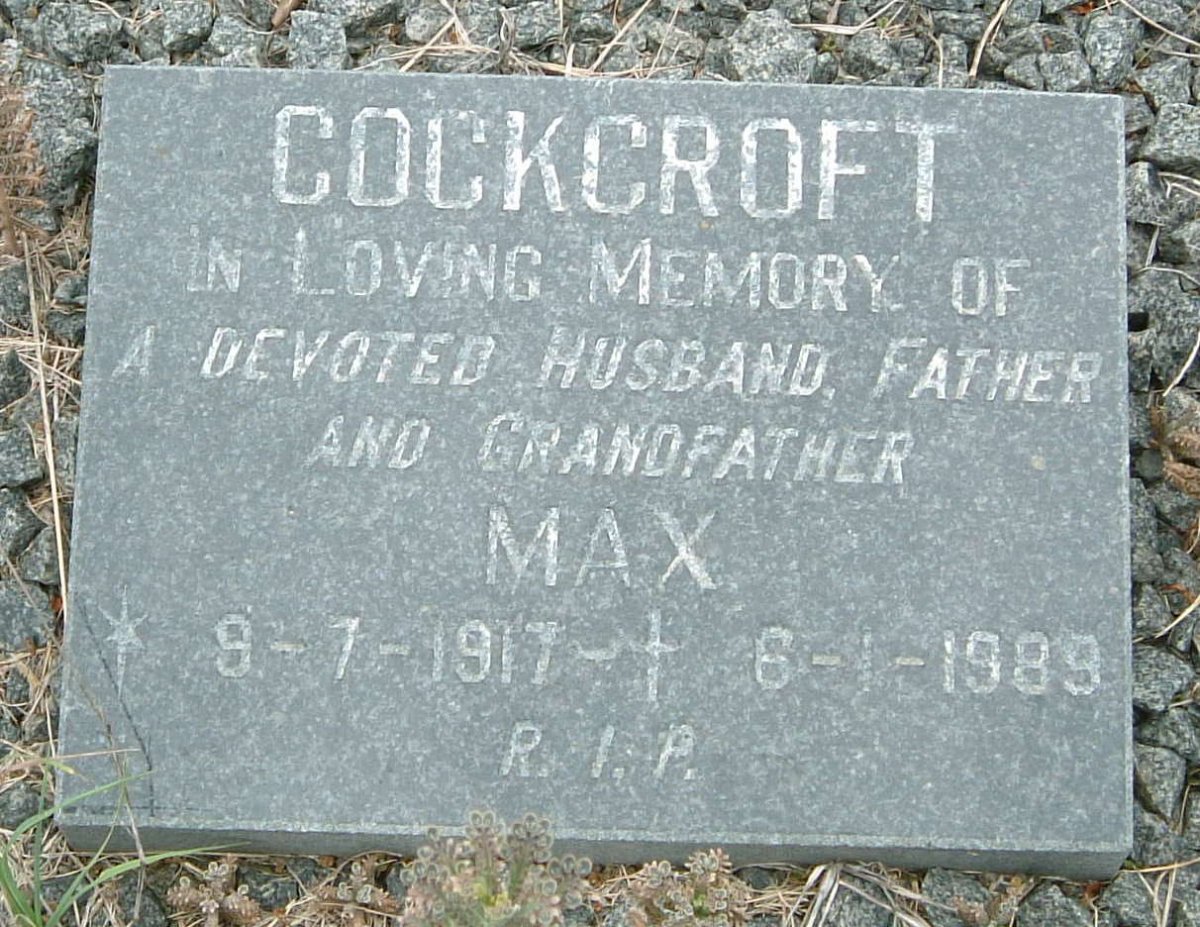 COCKCROFT Max 1917-1989