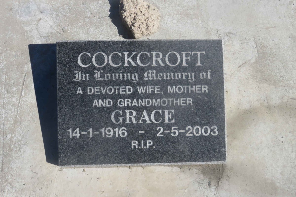 COCKCROFT Grace 1916-2003