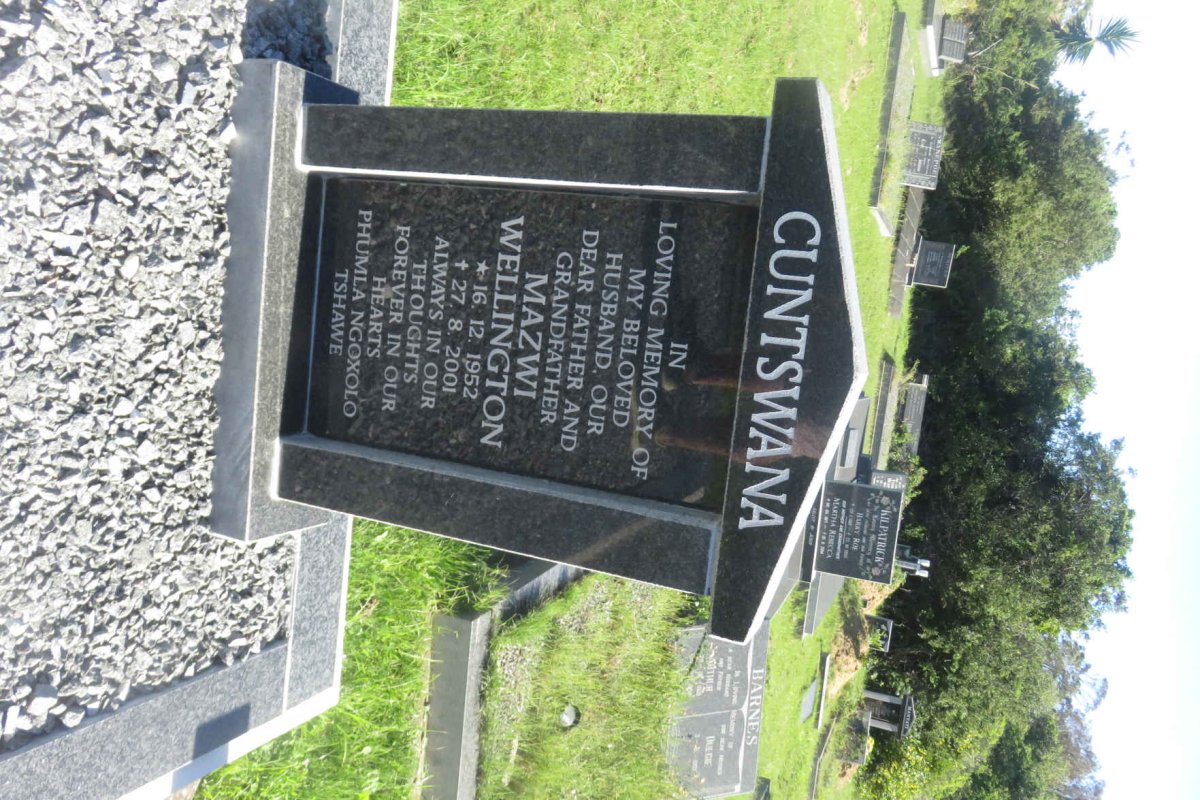CUNTSWANA Mazwi Wellington 1952-2001
