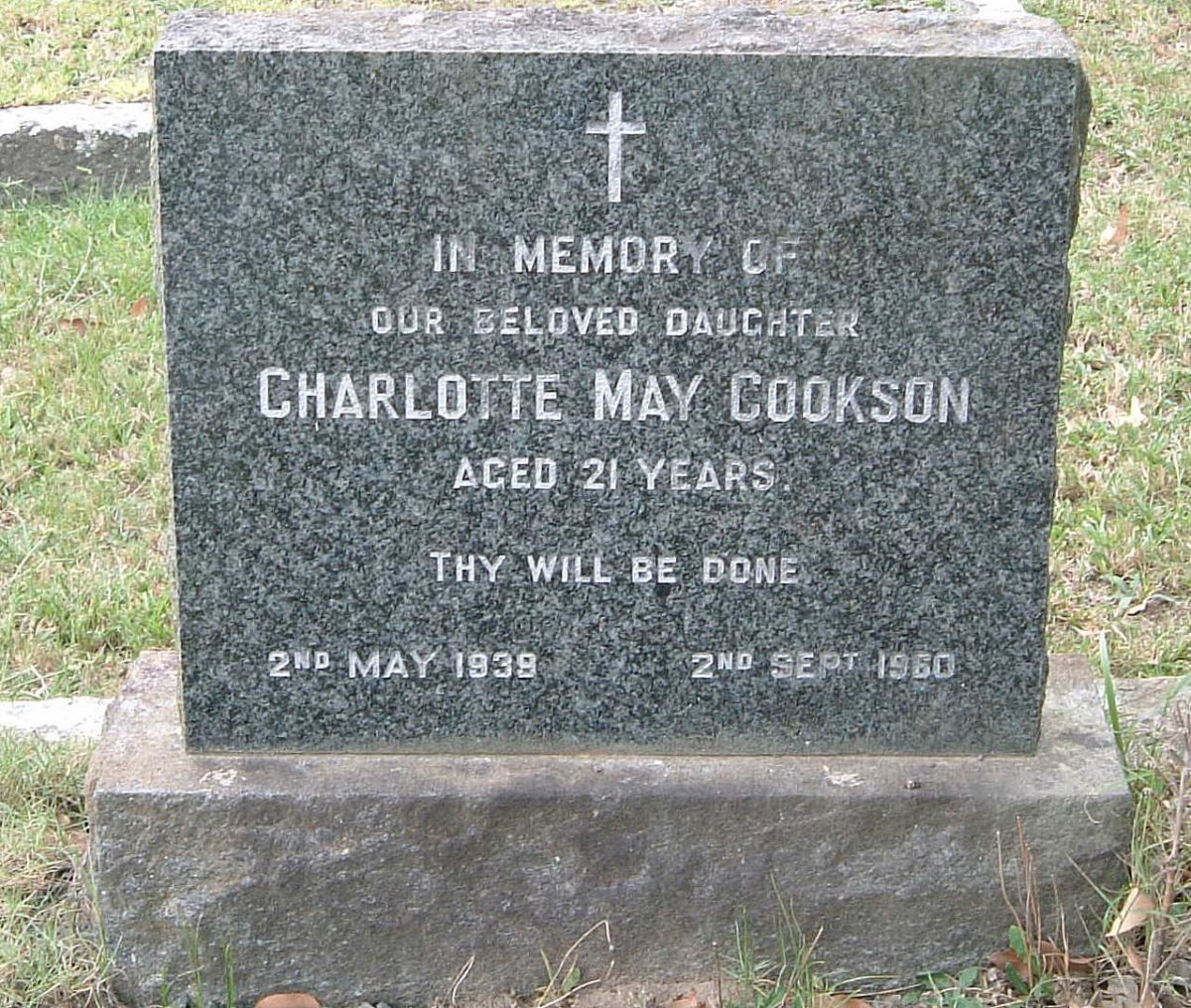 COOKSON Charlotte May 1939-1960
