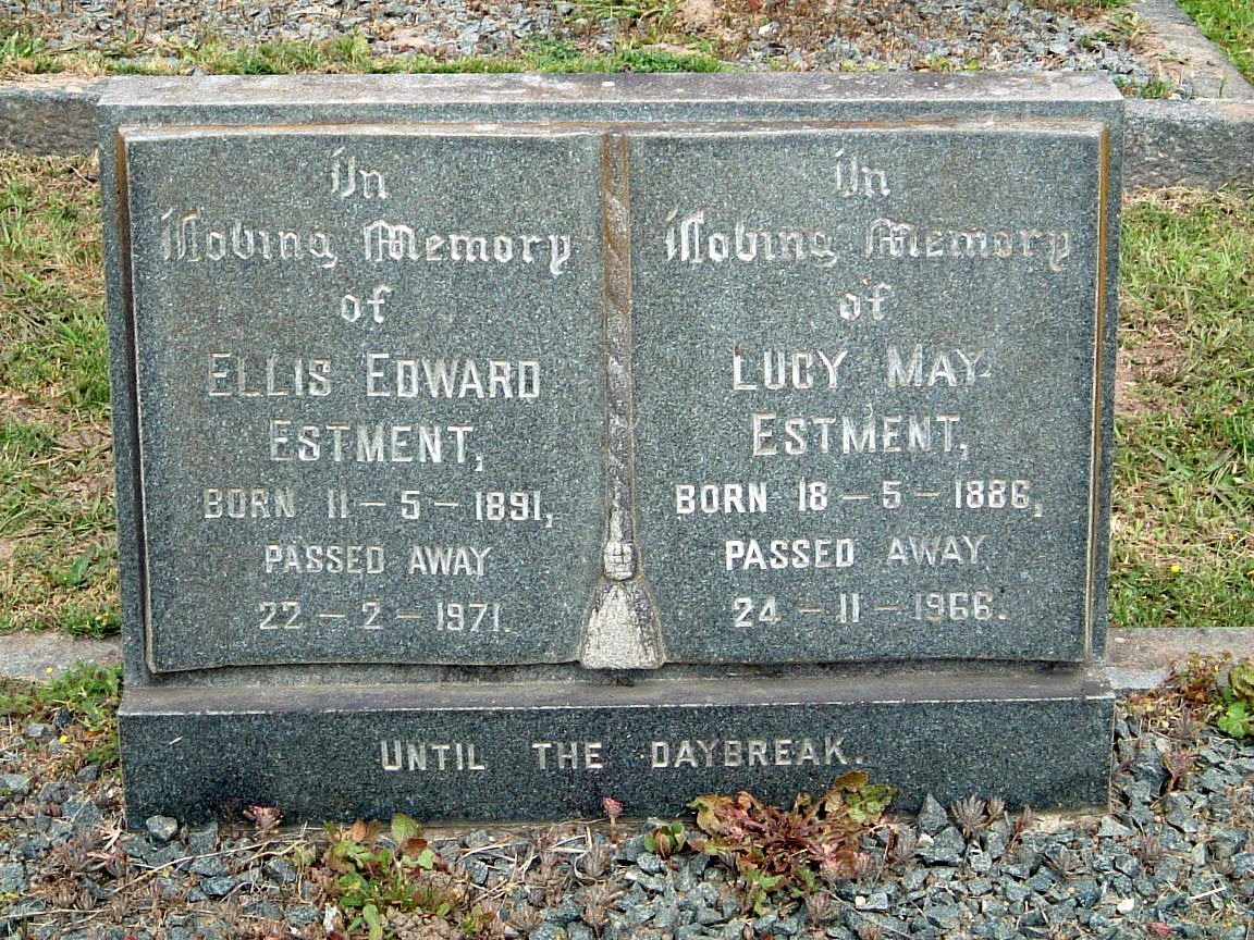ESTMENT Ellis Edward 1891-1971 &amp; Lucy May 1886-1966