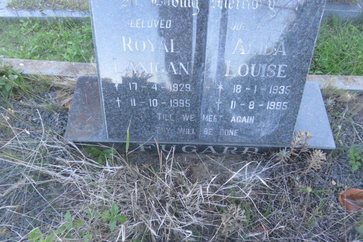 FUGARD Royal Lanigan 1929-1995 &amp; Alida Louise 1935-1995