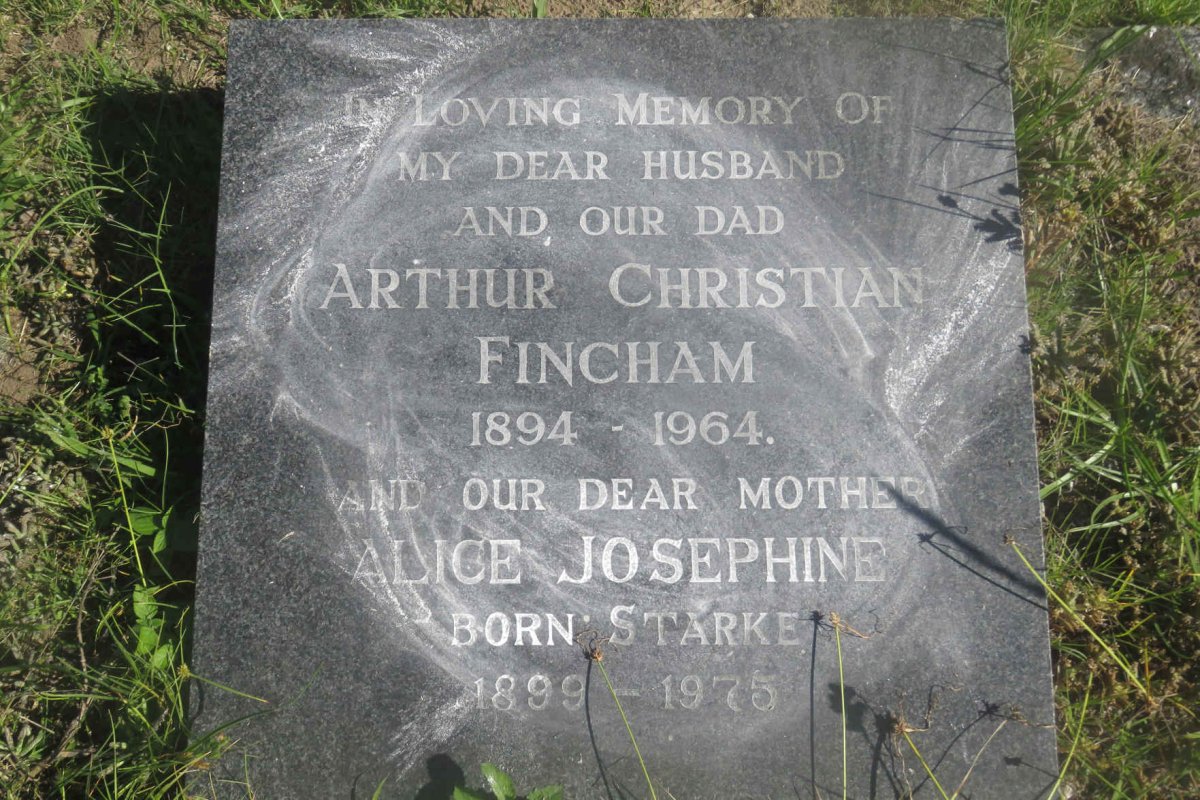 FINCHAM Arthur Christian 1894-1964 &amp; Alice Josephine STARKE 1899-1975