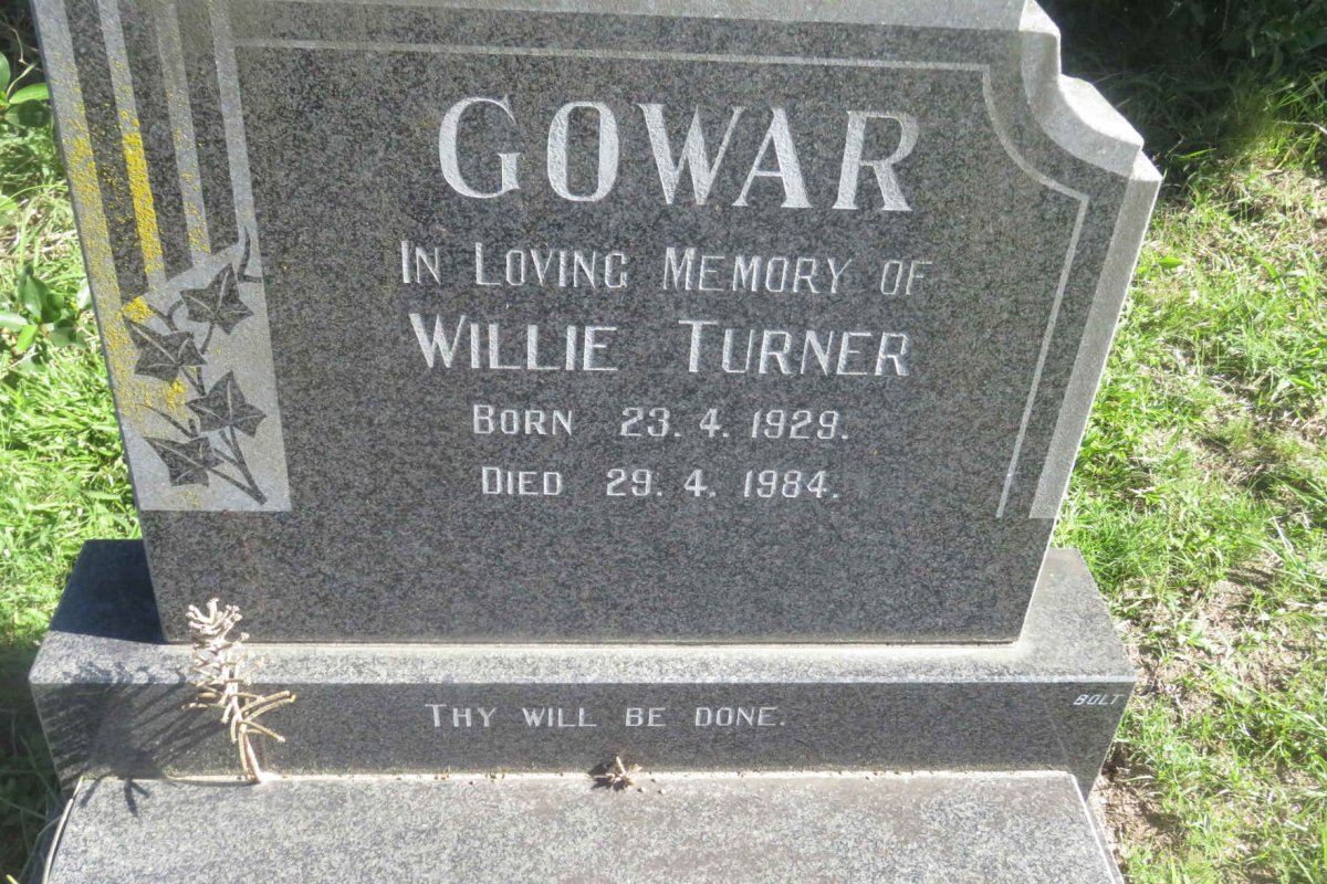 GOWAR Willie Turner 1929-1984