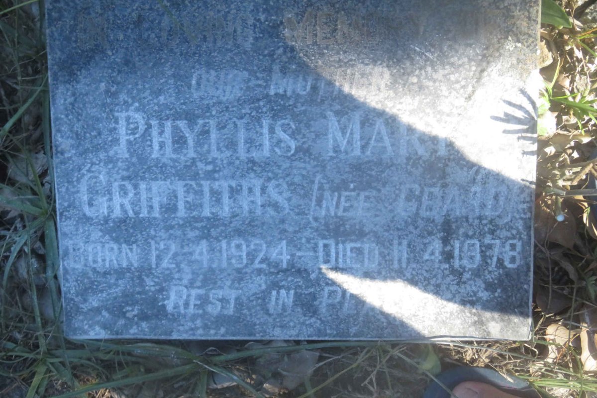 GRIFFITHS Phyllis Mary nee GEARD 1924-1978
