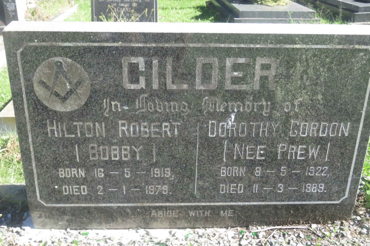 GILDER Hilton Robert 1919-1979 &amp; Dorothy Gordon PREW 1922-1989
