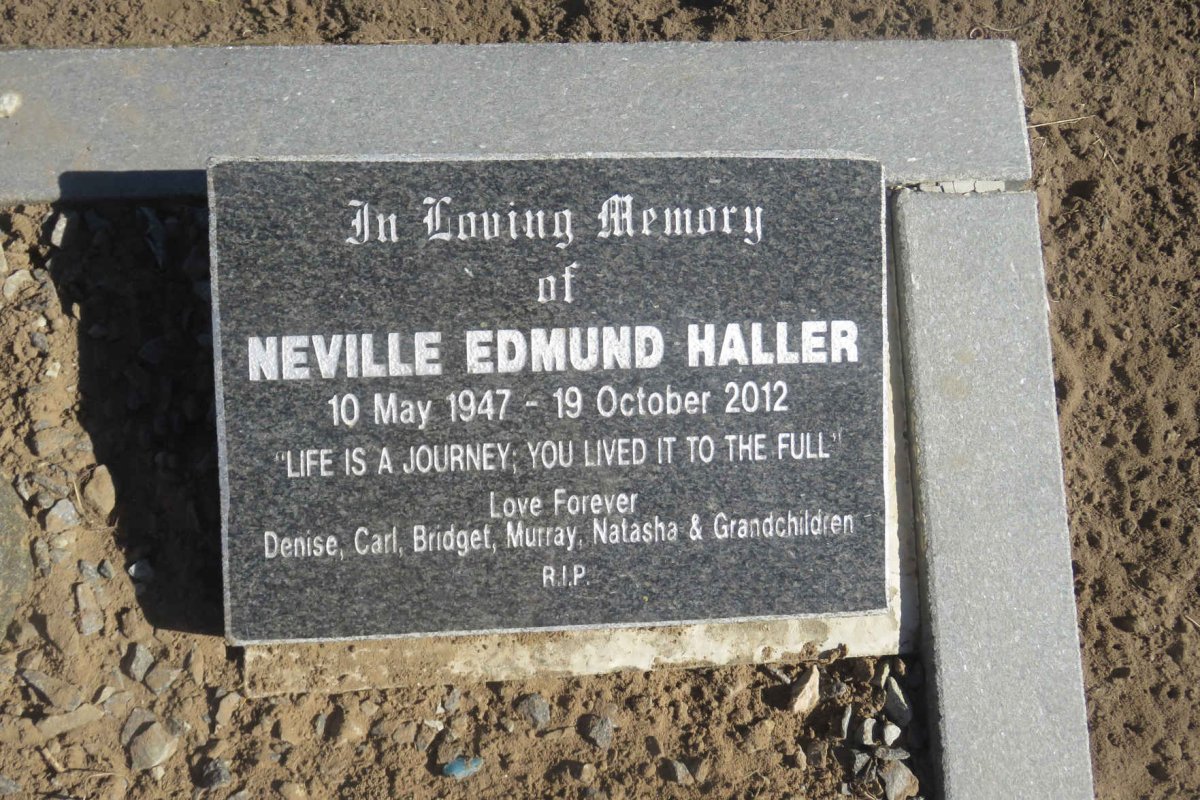 HALLER Neville Edmund 1947-2012