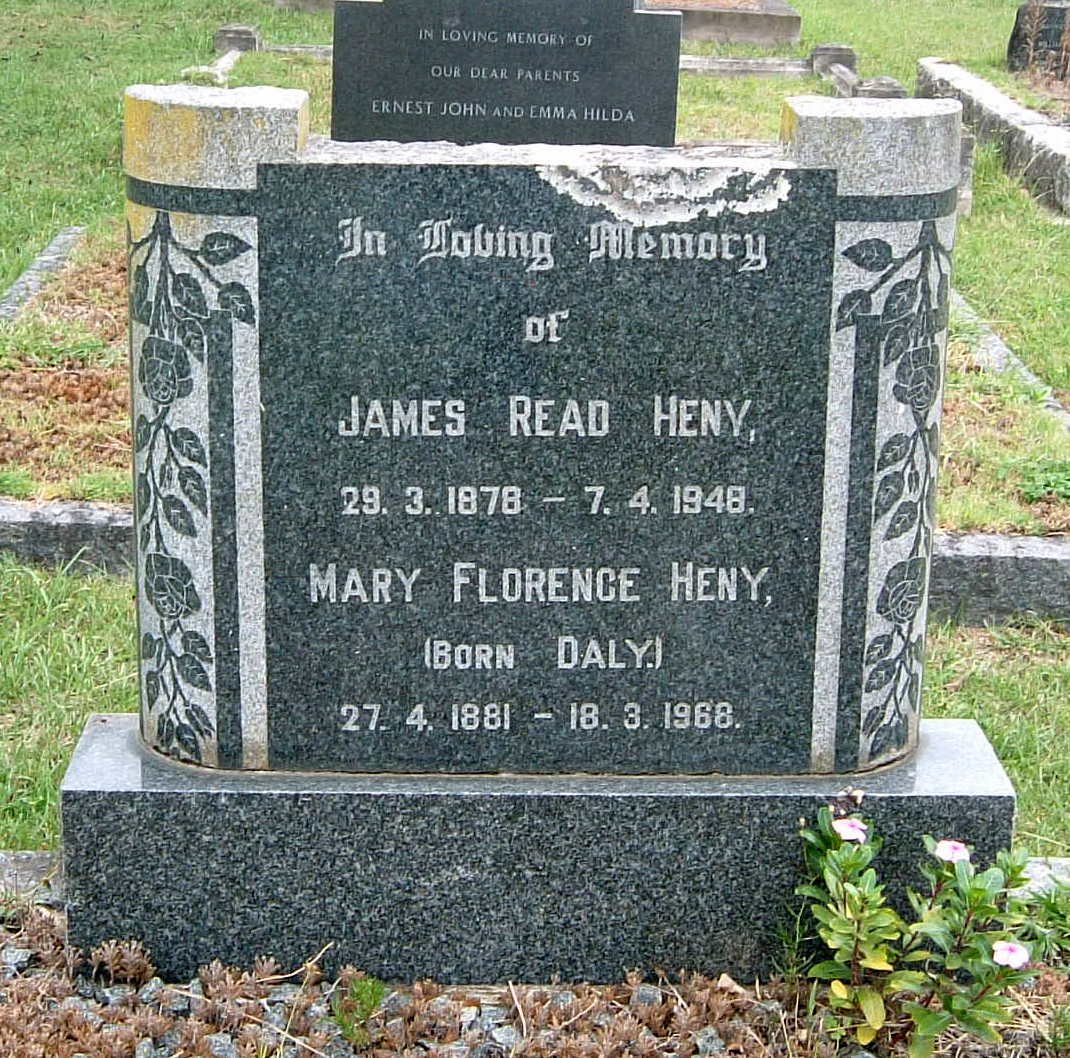 HENY James Read 1878-1948 &amp; Mary Florence DALY 1881-1968