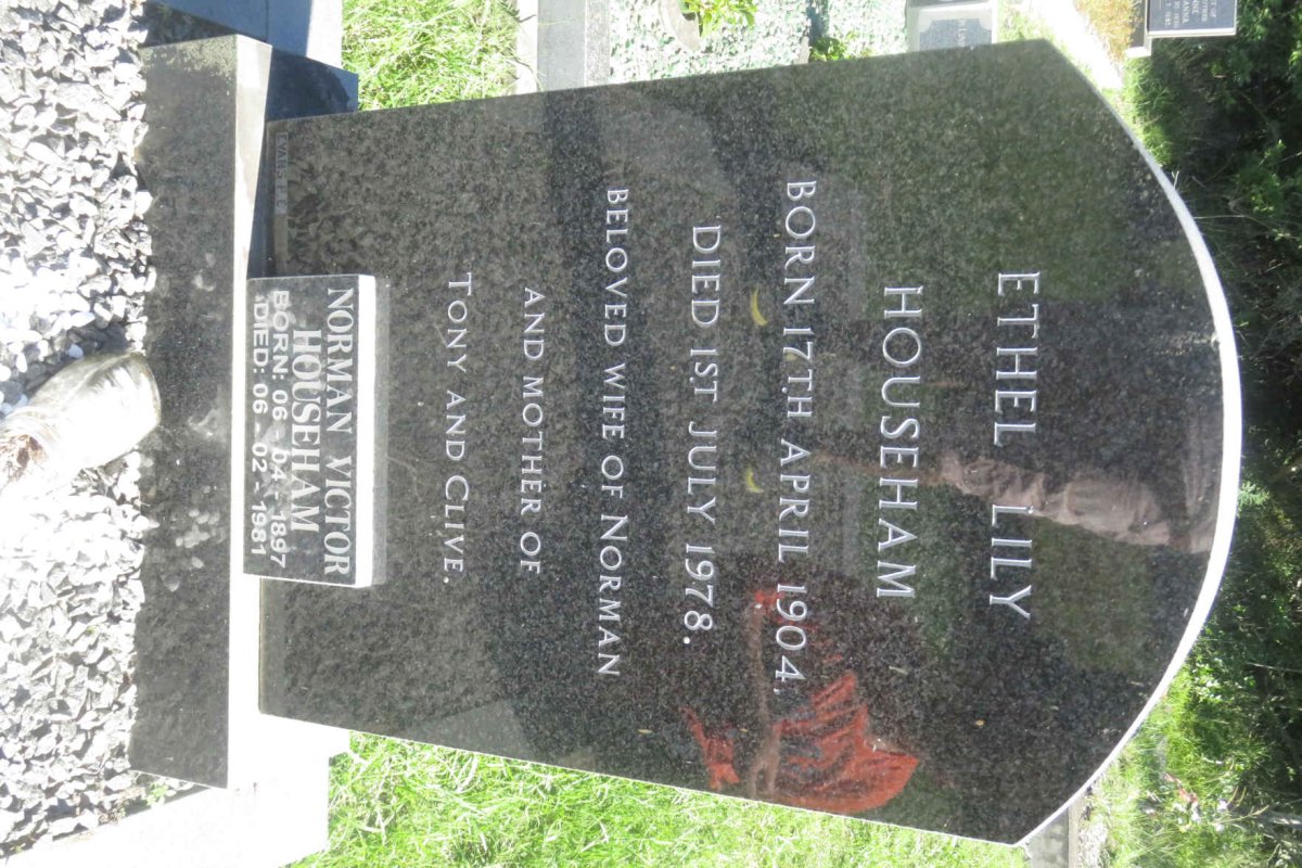 HOUSEHAM Norman Victor 1897-1981 &amp; Ethel Lily 1904-1978