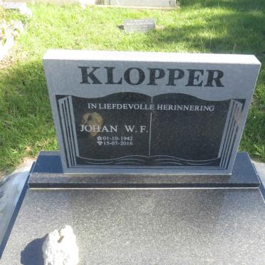 KLOPPER Johan W.F. 1942-2016