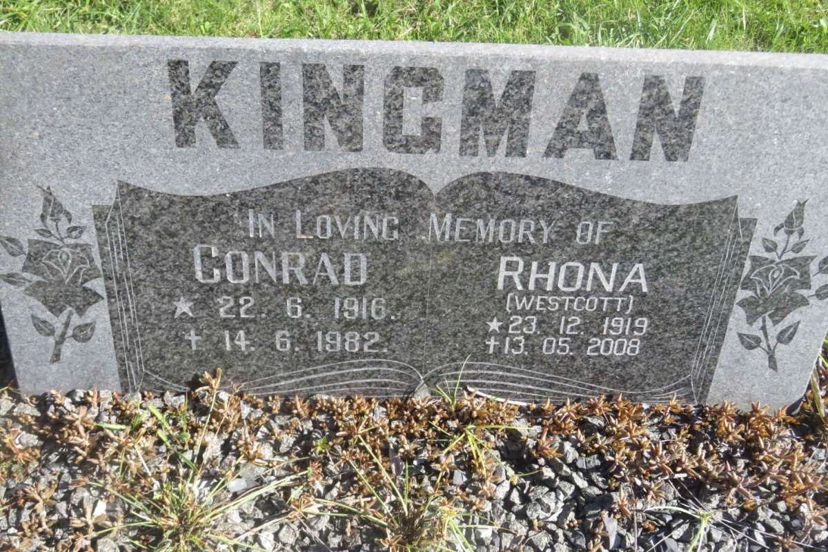 KINGMAN Conrad 1916-1982 &amp; Rhona WESTCOTT 1919-2008