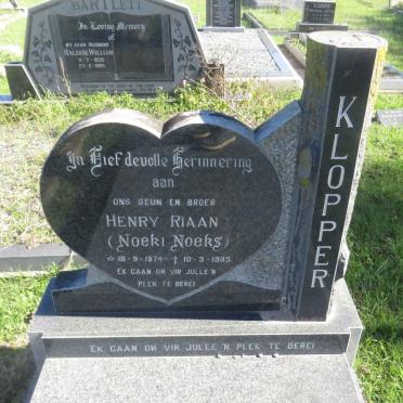KLOPPER Henry Riaan 1974-1995