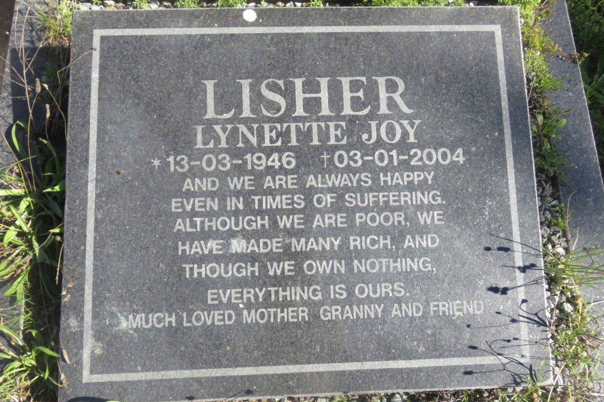 LISHER Lynette Joy 1946-2004