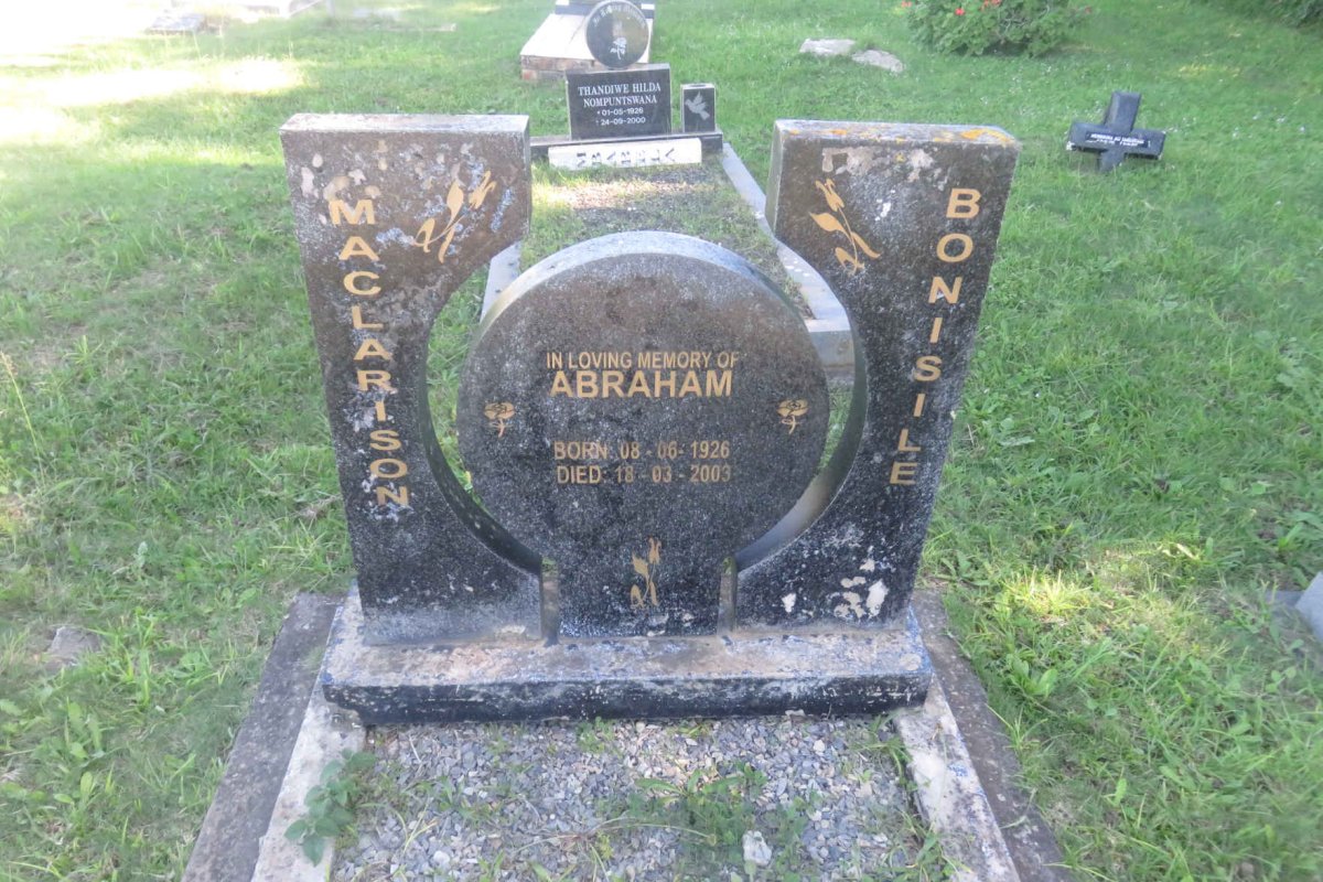 MACLARISON Bonisile Abraham 1926-2003
