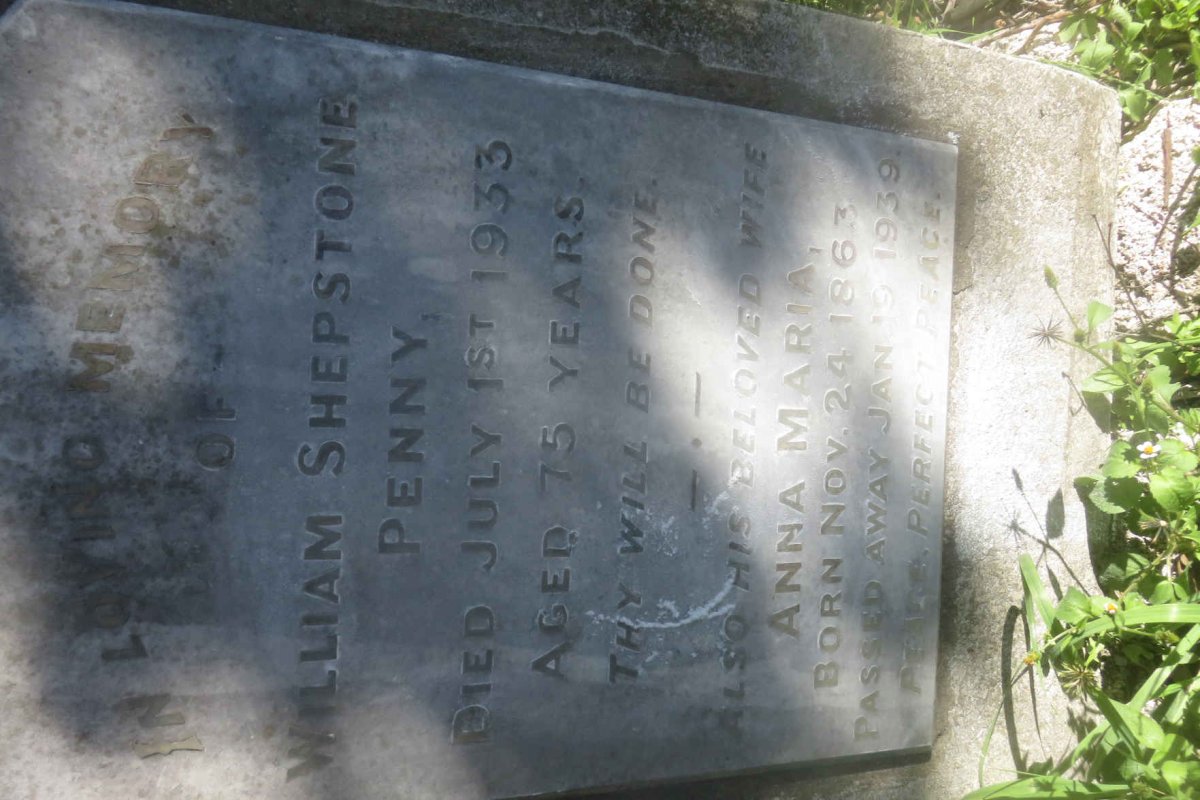 PENNY William Shepstone -1933 &amp; Anna Maria 1863-1939
