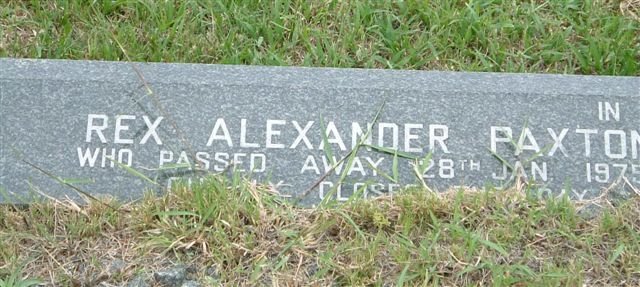 PAXTON Rex Alexander -1975