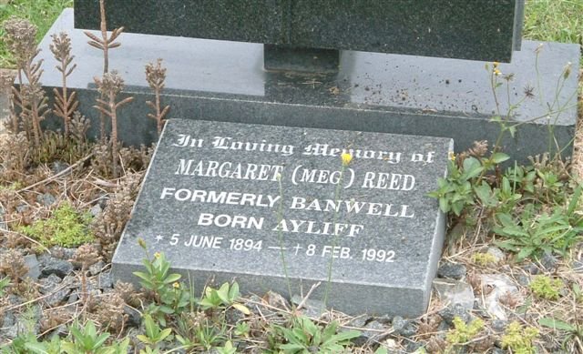 REED Margaret formerly BANWELL born AYLIFF 1894-1992