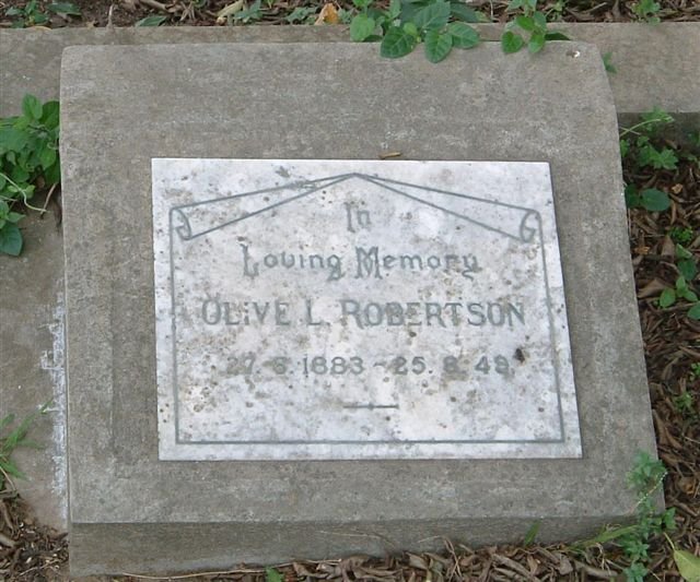 ROBERTSON Olive L. 1883-1949