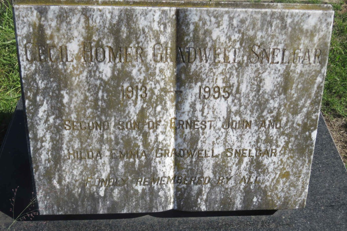SNELGAR Cecil Homer, GRADWELL 1913-1995