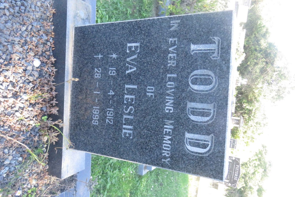 TODD Eva Leslie 1912-1999