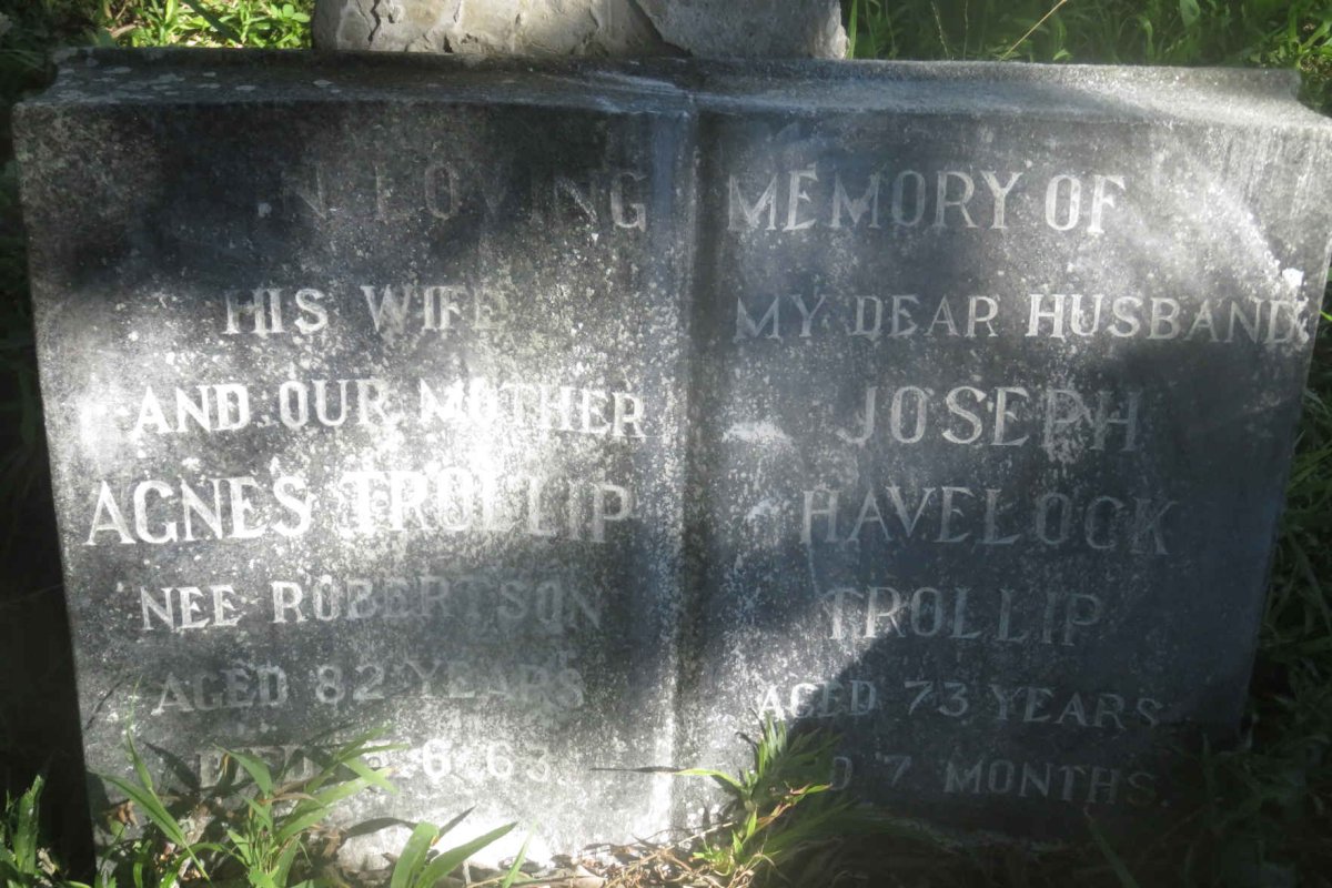 TROLLIP Joseph Havelock &amp; Agnes ROBERTSON -1963